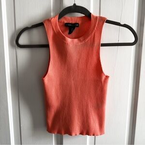 NWOT- Sincerely Jules Vibrant Coral Ribbed Tank Top